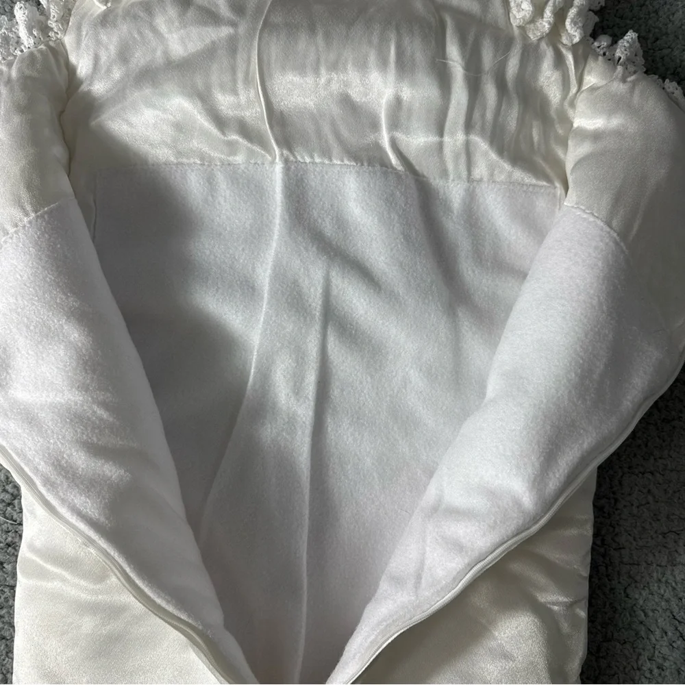 Vintage Luxurious White Baby Sleeping Bag Bunting‎